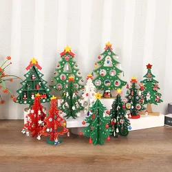 Christmas Tree Children's Handmade DIY Stereo Wooden Christmas Tree Scene Layout Christmas Decorations Ornaments Pendant