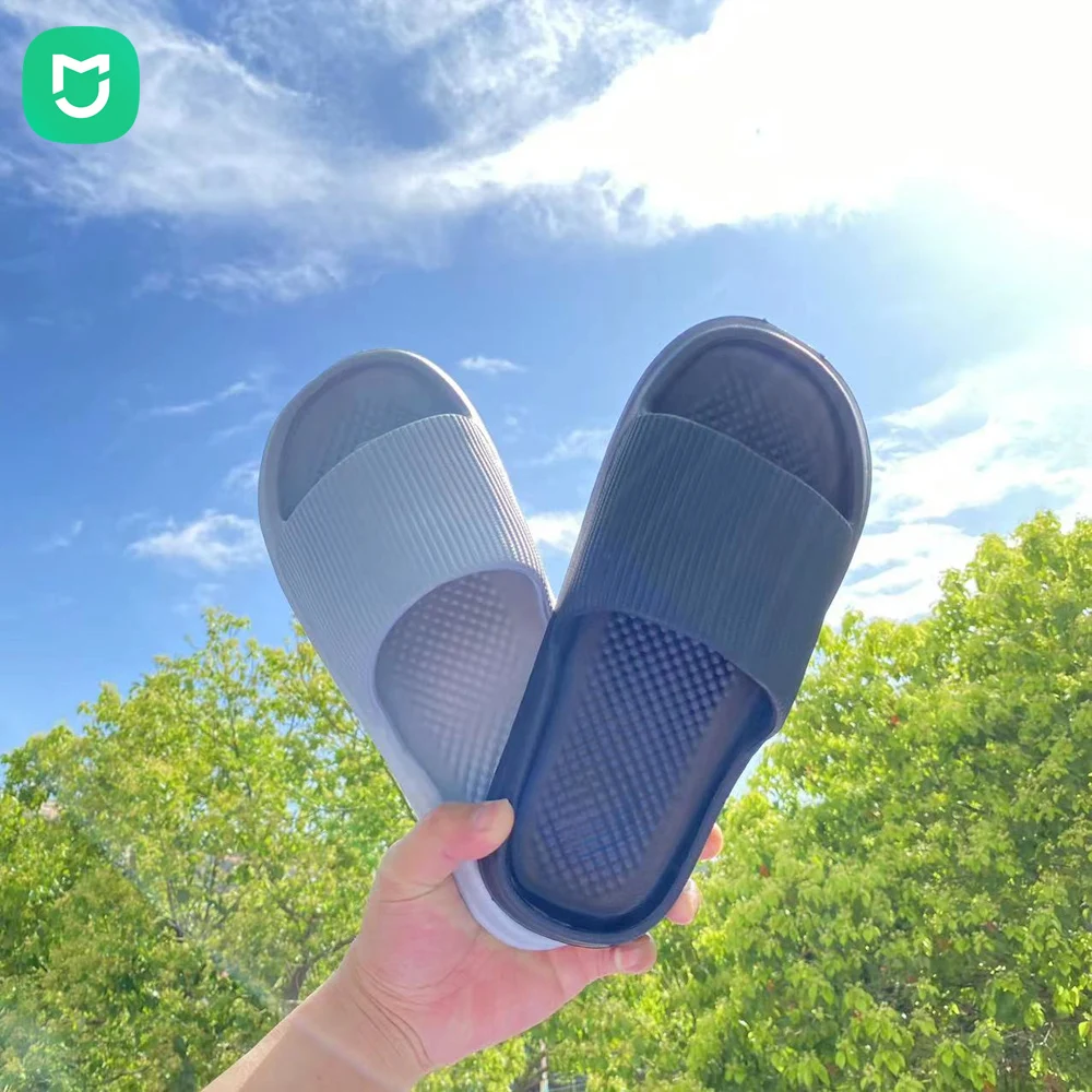 Xiaomi Fashion Sandals Men's Women's Anti-Slip Wear-Resistant EVA Thick Sole Comfortable Home Slippers Bathroom Bath Flip-Flops