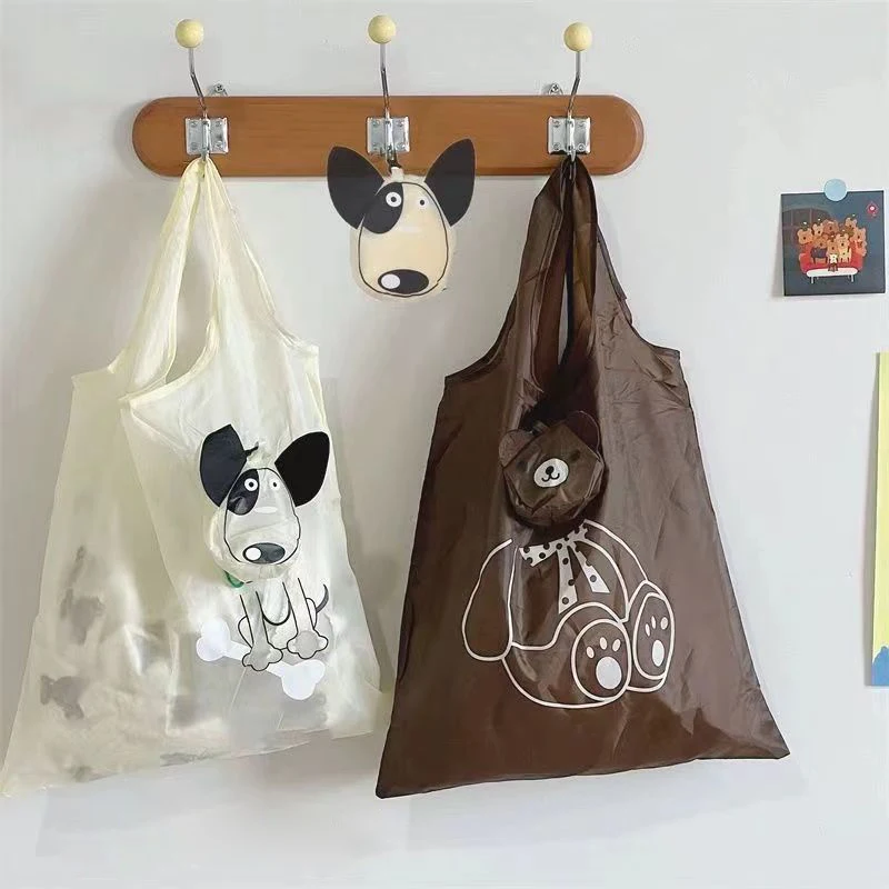 Cute Casual Cartoon Foldable Shopping Bag Portable Large Capacity Supermarket Eco-friendly Bag