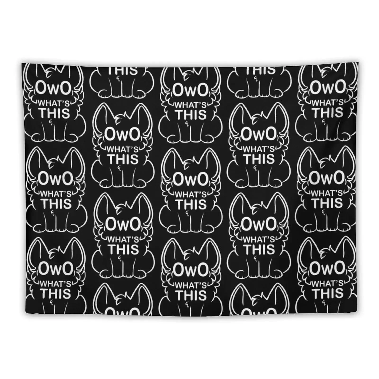 OwO What's this? - white text Tapestry Wallpaper Decoration Home Carpet On The Wall Korean Room Decor Tapestry