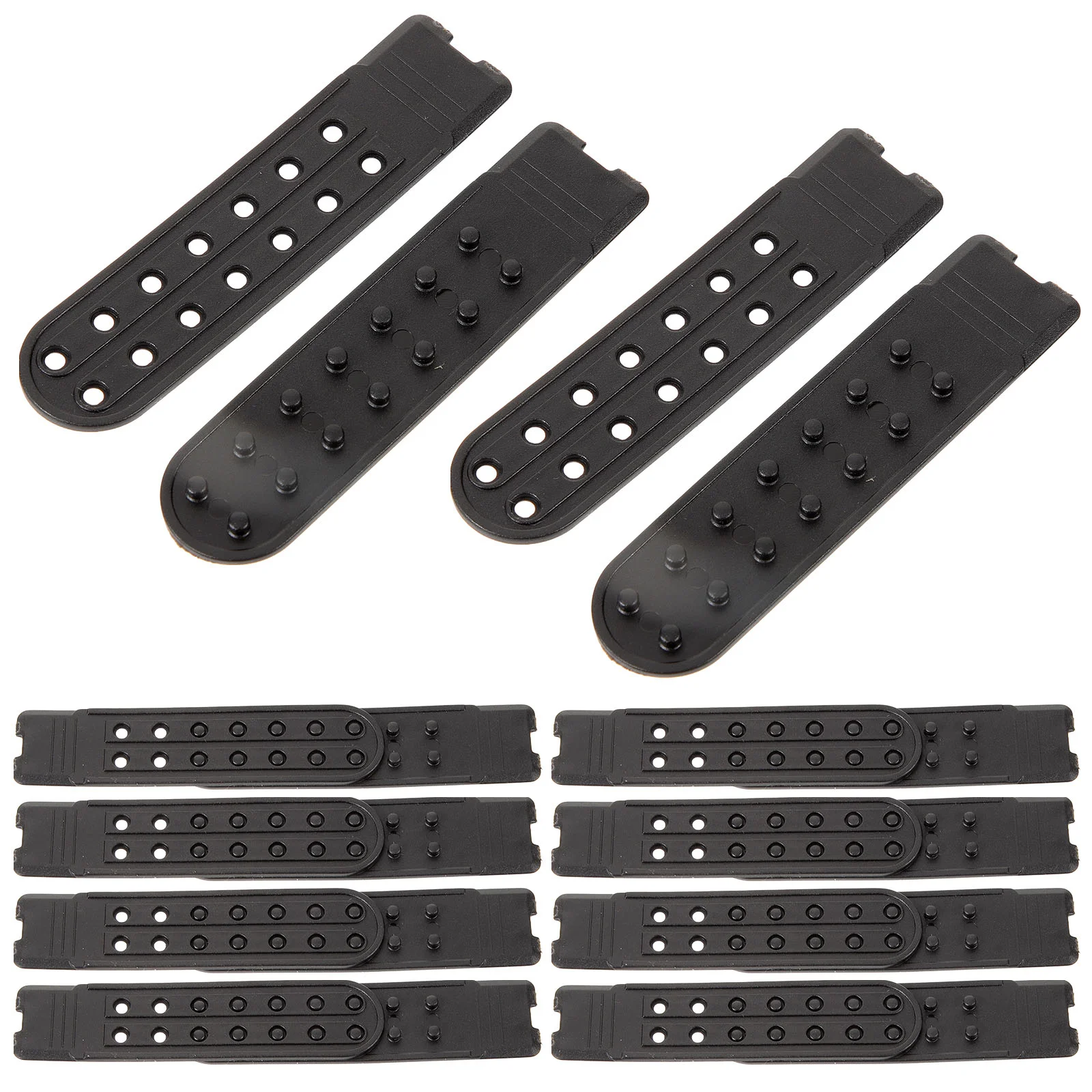 

10 Pairs Hat Buckle Plastic Seven-hole Single-row Can Be Pushed and Opened to Close The Baseball Cap Bucket Accessory