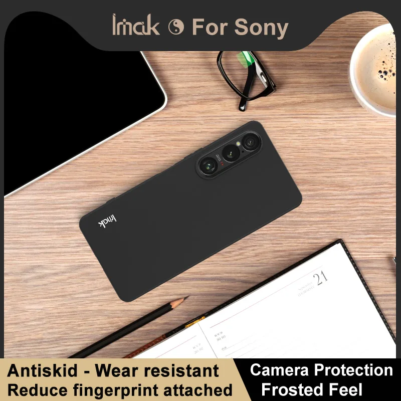 حافظة سيليكون لينة من Imak لسوني اكسبيريا 1 vi ، غطاء خلفي من البولي يورثين الحراري ، حقيبة ، واقي كابا