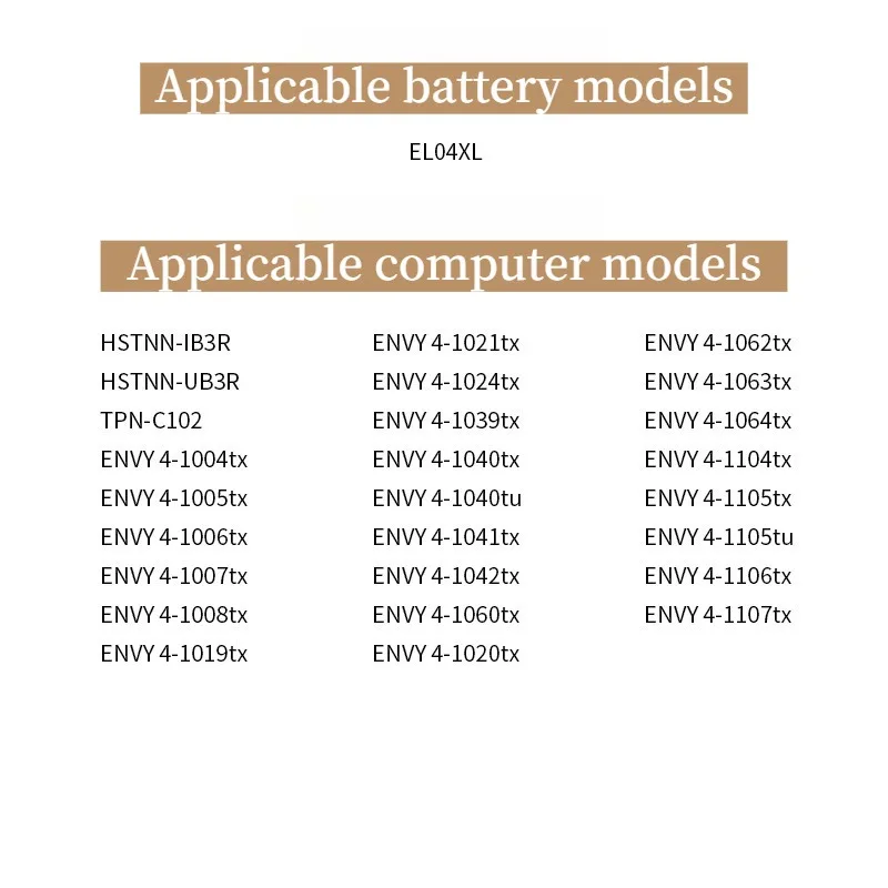 جديد 14.8V 340mAh EL04XL بطارية ل HP Envy 4-1000 TPN-C102 HSTNN-IB3R HSTNN-UB3R 681949-001 681879-171 681879-541 681879-1C1