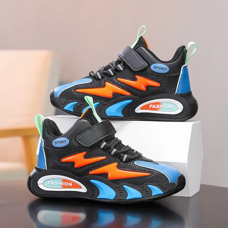 

Новые водонепроницаемые кожаные детские спортивные кроссовки и беговые кроссовки для осени и зимы, детские кроссовки для спорта.