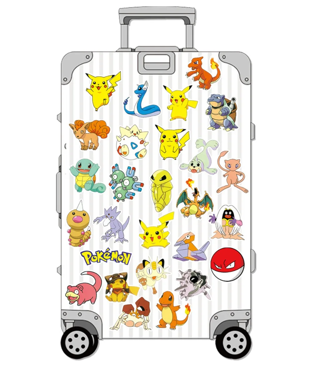 100 pçs pokemon graffiti adesivos pikachu charizard eevee genger desenhos animados decalques decoração diy crianças clássicos brinquedo