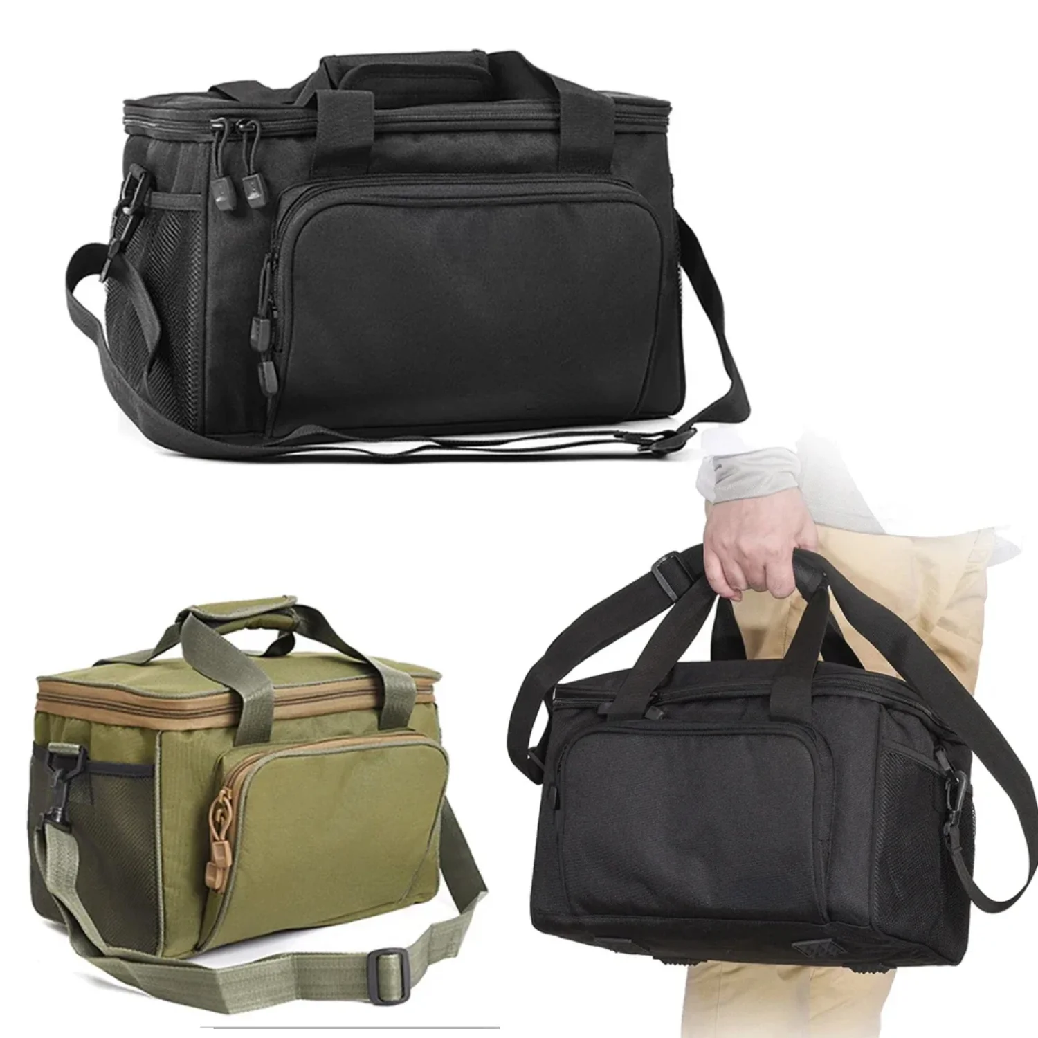 

Fishing Tackle Boxes 600D Canvas Fishing Tackle Bags Large-capacity Crossbody Scratchproof Wear-resistant Cycling Travel