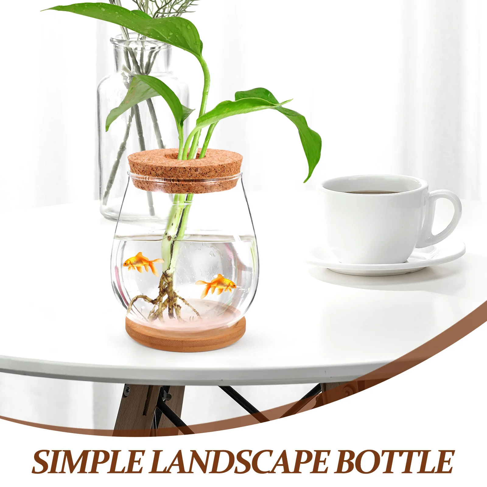 

Hydroponic Vase Terrarium Bottle Glass Containers Tank Landscape Decor Cute Planter Jar Clear Micro