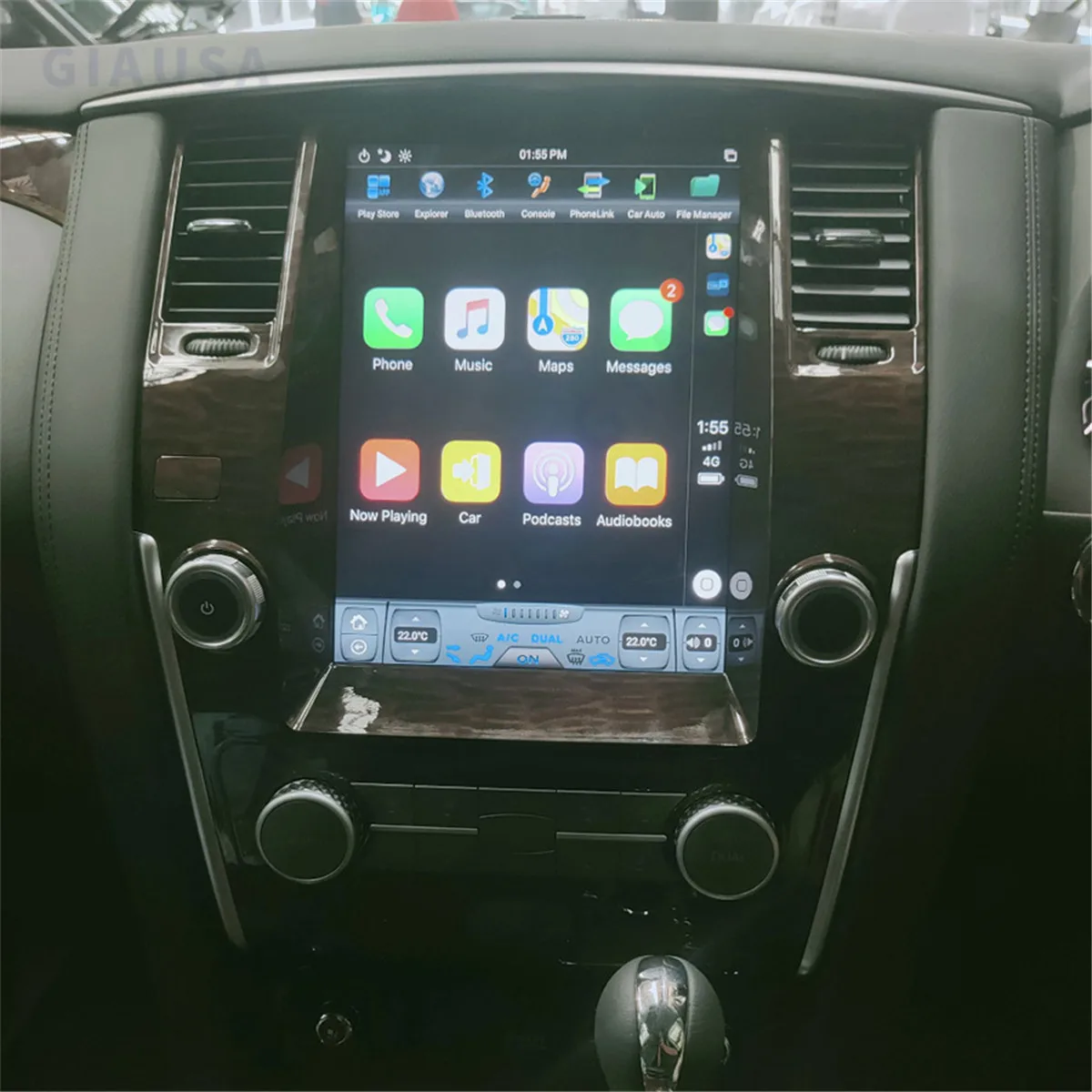 Android 14 GPS CarPlay para Nissan Patrol Y62 - usage example