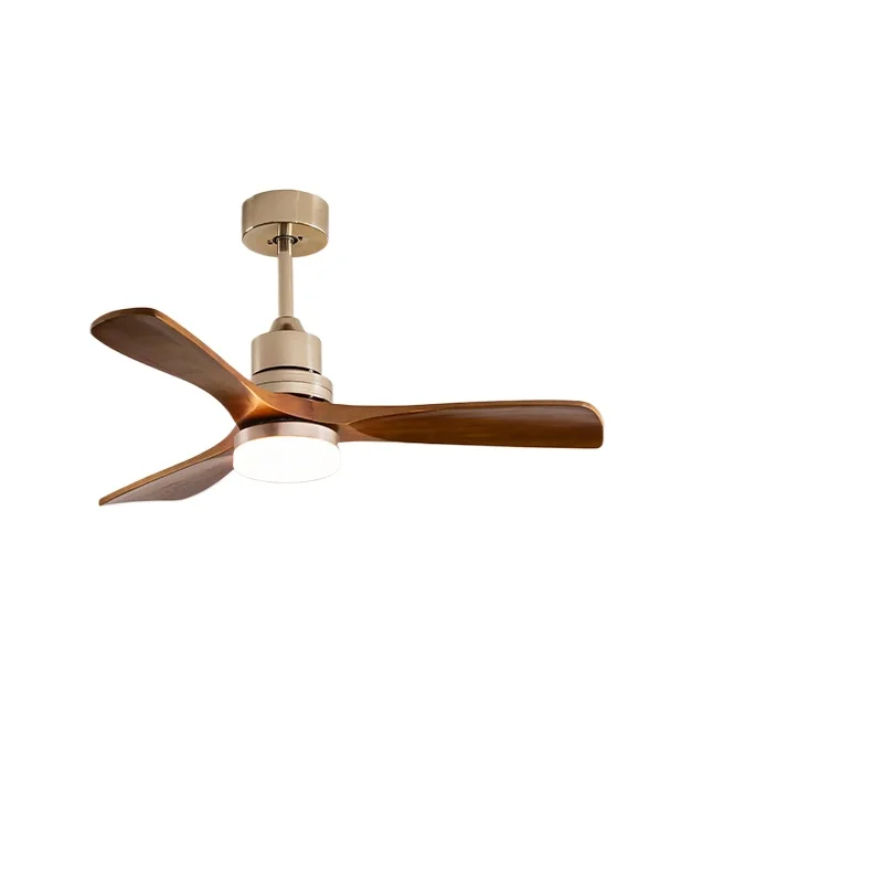 

New home medieval style living room electric fan light Retro bedroom integrated frequency conversion ceiling fan light