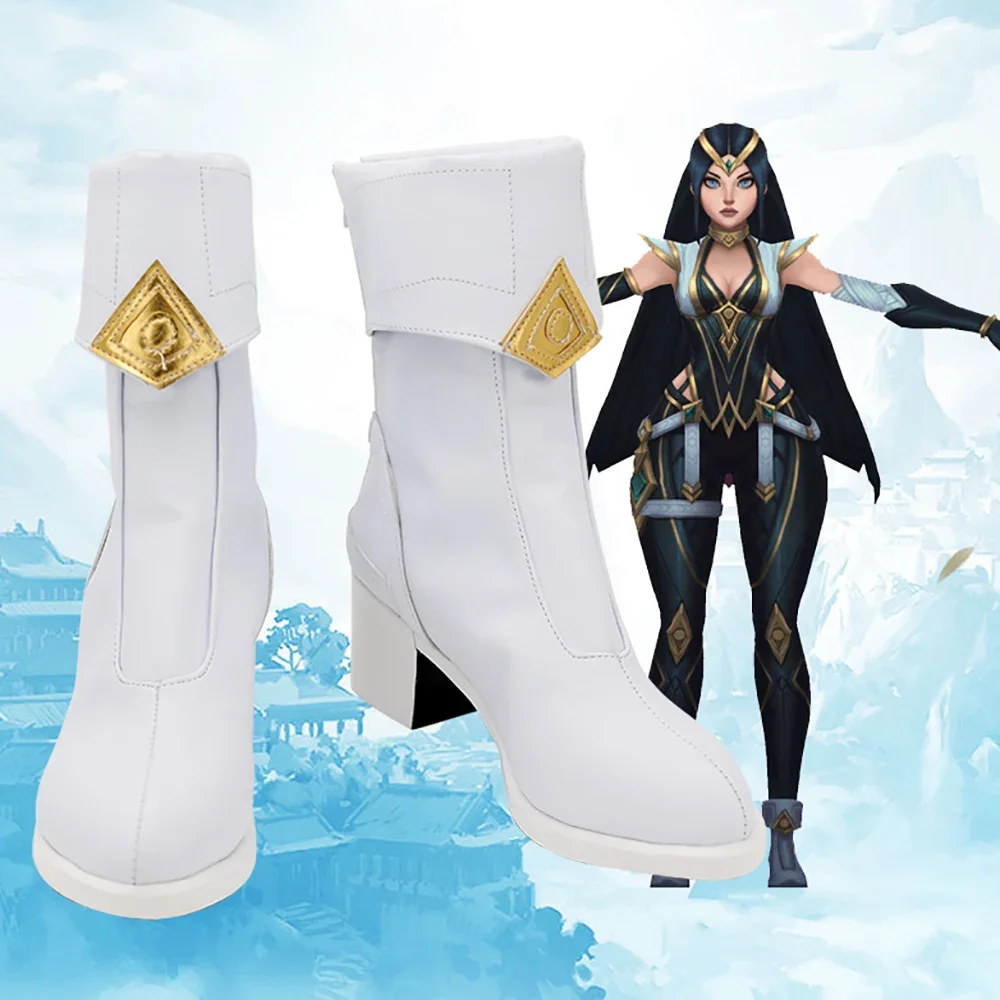 

LOL The Blade Dancer Irelia Cosplay Boots White Shoes Custom Made Any Size