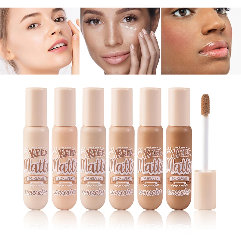 6 Kleur Vloeibare Concealer Stick Foundation Crème Hydraterende Volledige Dekking Acne Donkere Cirkel Natuurlijke Matte Concealer Crème Make-Up