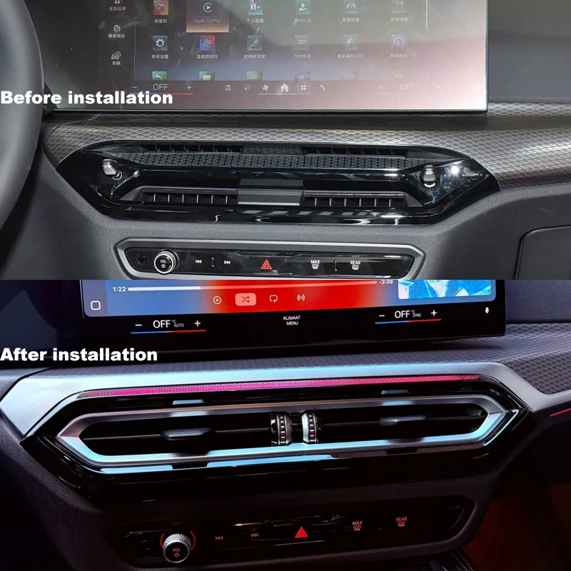 11 Color LED Car Vent Lights for BMW 3 Series I3 G20 G80 G82 M3 M4 2023-2025 Synchronized Ambient Lighting Interior Accessories