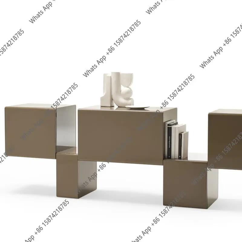 Design advanced TV cabinet model room floor cabinet paint decoration retro minimalist locker