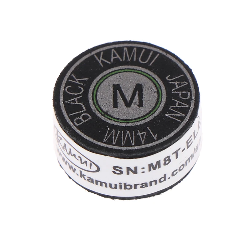 หัวคิวบิลเลียดขนาด 14 มม. 1 ชิ้น หัวคิวหนังสำหรับพูล บิลเลียด ไนน์บอล หัวคิวสนุกเกอร์ อุปกรณ์บิลเลียด SS/S/M/H