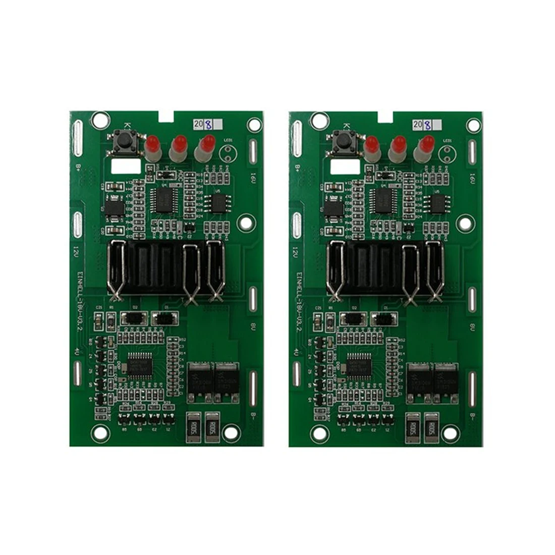 Y19A 2Pcs RISE-4511396 Li-Ion Battery Charging Protection Circuit Board Pcb Board for Einhell Power X-Change 18V 20V Lithium