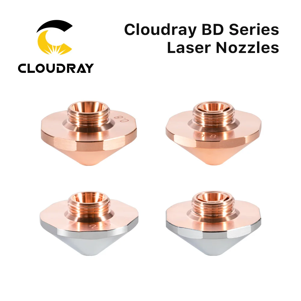 Cloudray-Tête de coupe de fibre OEM, buses laser, couches simples et doubles, calibre 0.8-6.0mm, série BD, diamètre 25mm