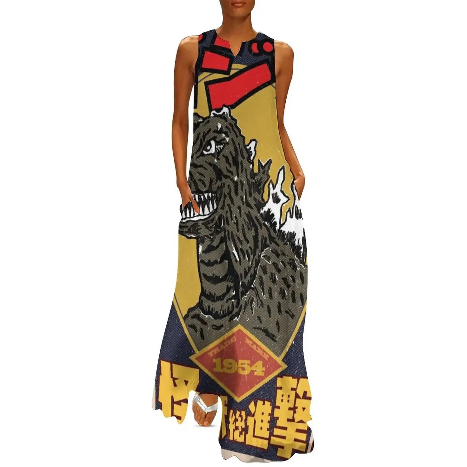 

King Of Monsters Long Dress beach dresses dress korean style Dress women