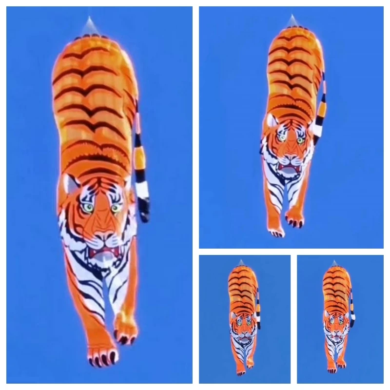 Cerfs-volants tigre en nylon doux, 10m, pour jeux de plein air, professionnels, pour adultes, livraison gratuite