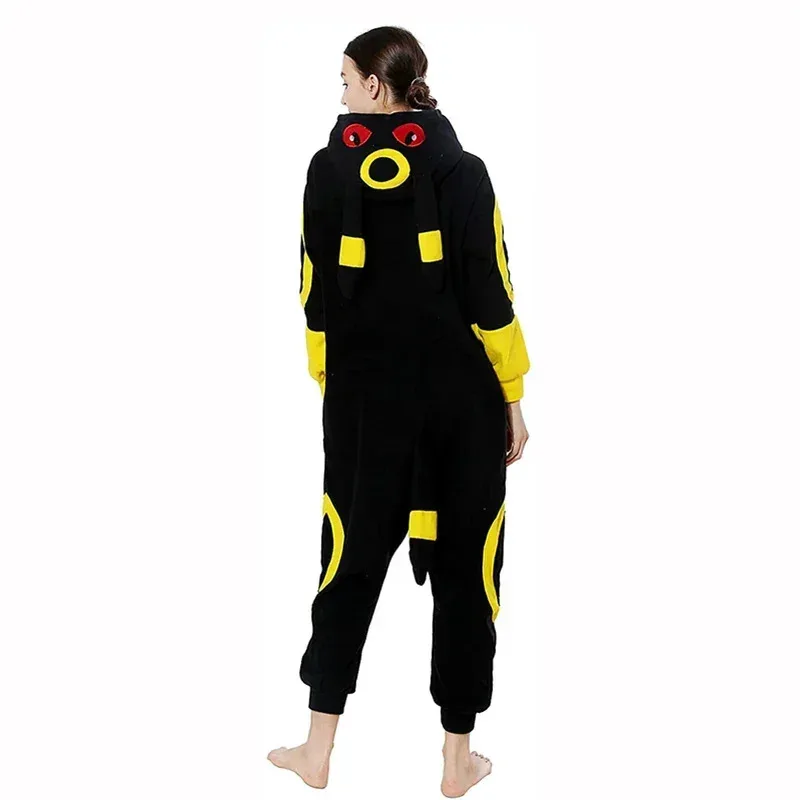TAKARA TOMY adulto Umbreon Kigurumi Onesie pijamas polar Animal mujeres Halloween fiesta Cosplay disfraz pijamas zapatos