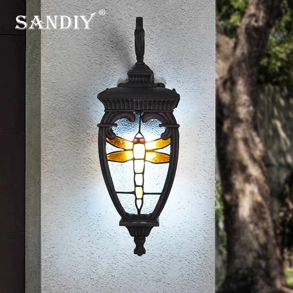 

SANDIY Retro Porch Light Outdoor Wall Lamp Vintage Sconce E26 E27 Waterproof Exterior Garden Street Terrace Lighting Fixtures