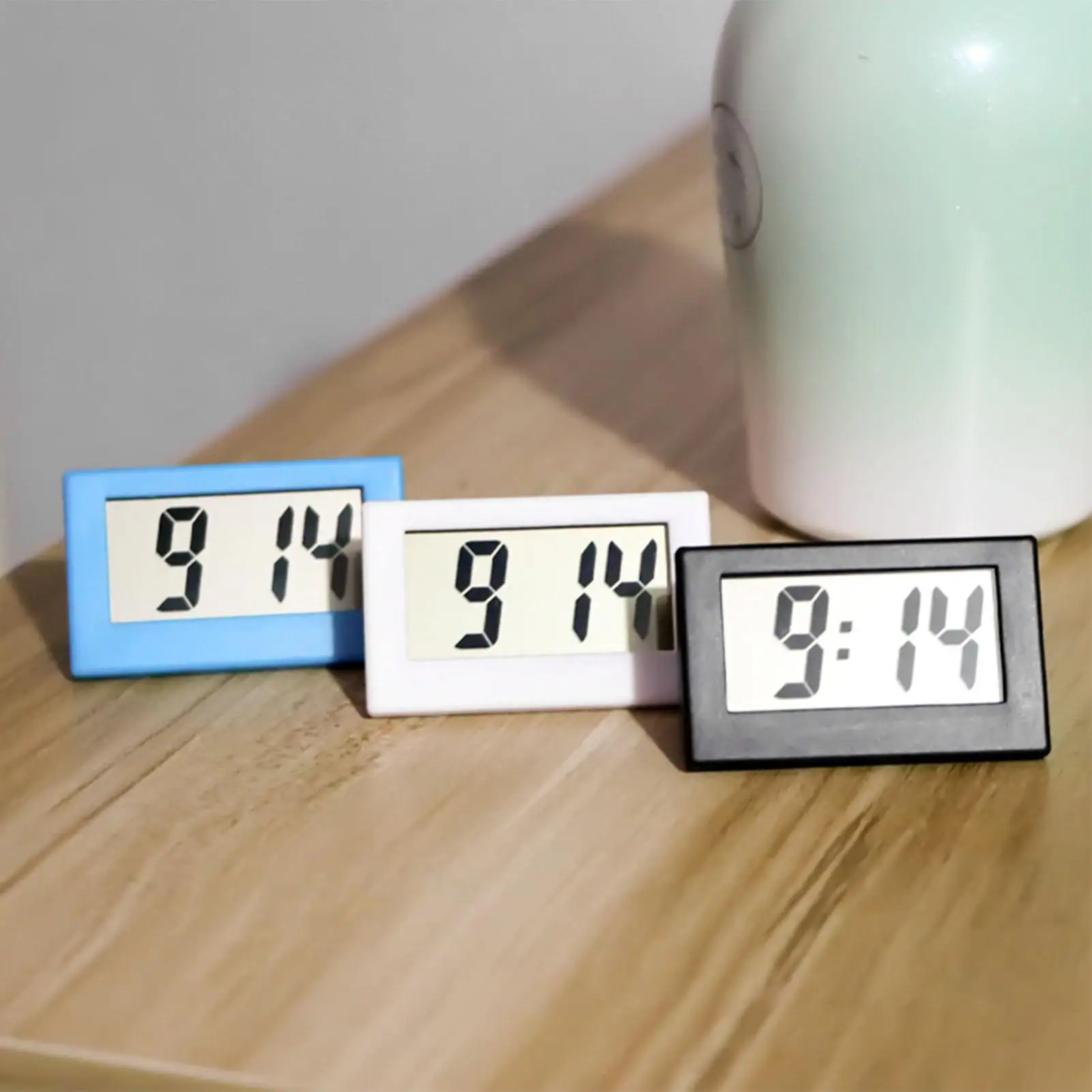 Desktop Clock Desk Electric Alarm Reminder Tool Small No Tick Electric Timer Silent Mini Digital Clock For Kitchen Bedroom