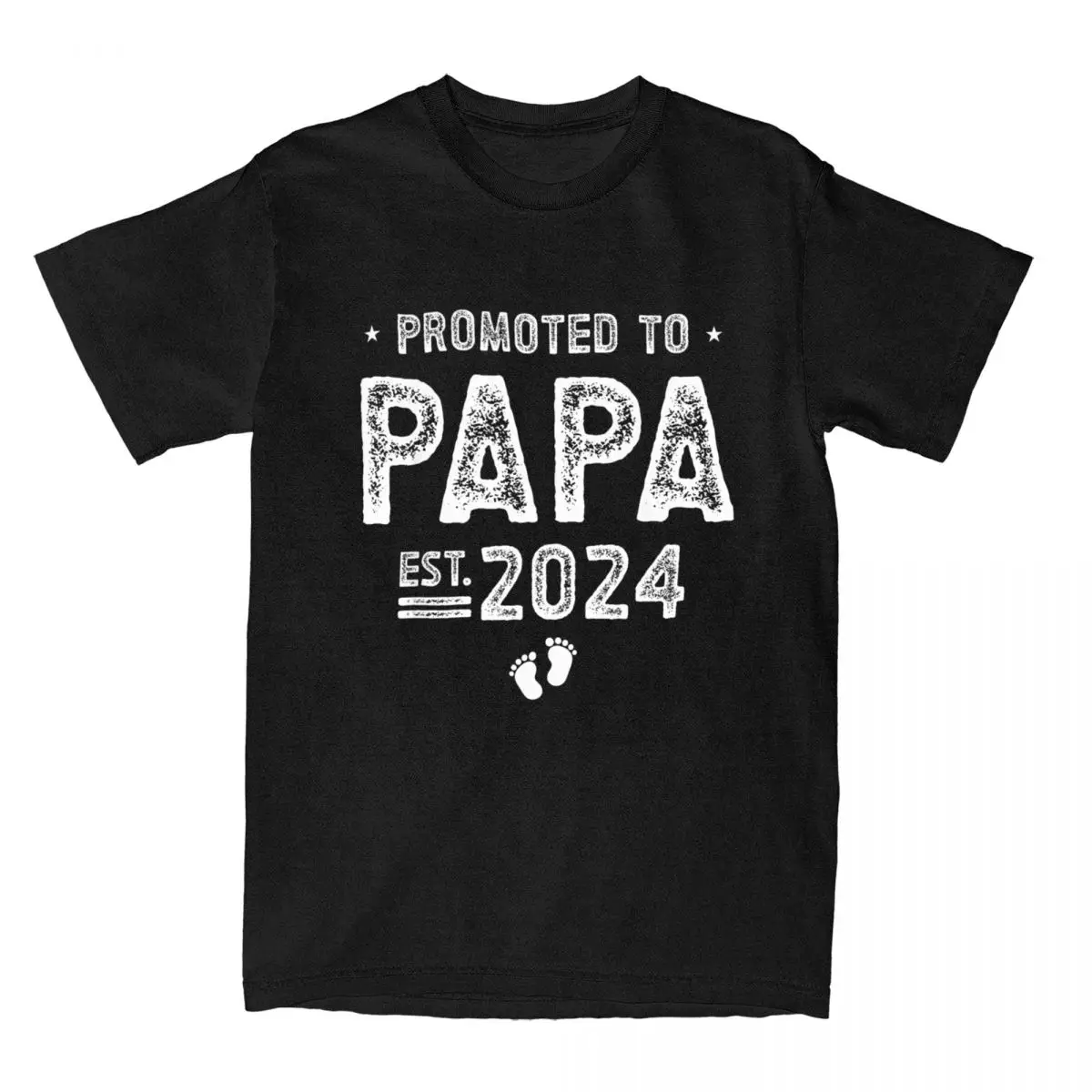 Men's T-Shirt Promoted To Papa 2024 Soon To Be Papa Fashion Cotton Tee Shirt New Dad First Time Father T Shirts Tops Plus Size