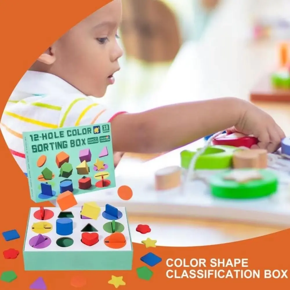 

Wooden Montessori Wooden Farm Toys Wooden Toy Puzzle Shape Recognition Toys Cartoon Animal Montessori Shape Sorting Toys Gifts