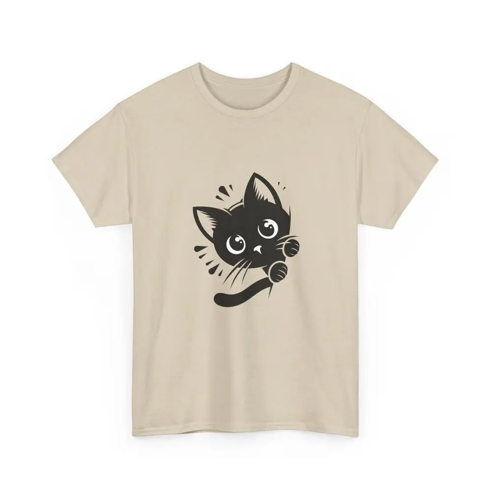 Printed Cat is Shocked Limited Edition Cotton T-Shirt For Unisex