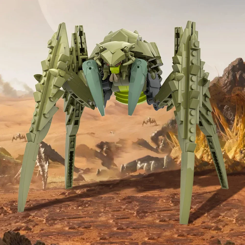 MOC Game Helldiverseds Bile Titan Spider Model Building Blocks Mech Warrior Robot Bricks Handle Bracket Puzzle Toy Children Gift