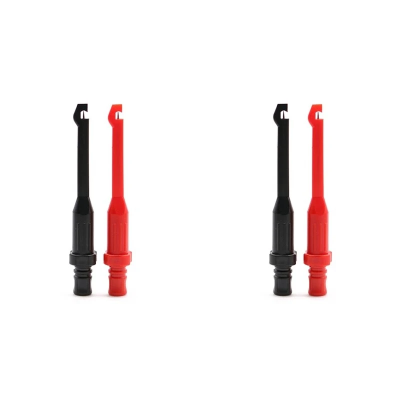 T19C 4Pcs 4Mm Cable Clips Piercing Test Clip Banana Seat Heavy-Duty Insulation Piercing Probe Automotive Test Clip Car Repair