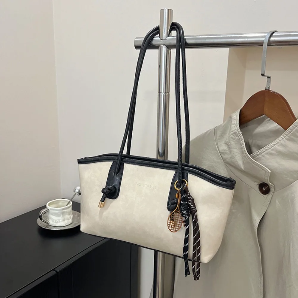 カジュアルヴィンテージ韓国風バッグ大容量脇の下PUレザーバッグハンドバッグ脇の下レトロトートバッグ女の子