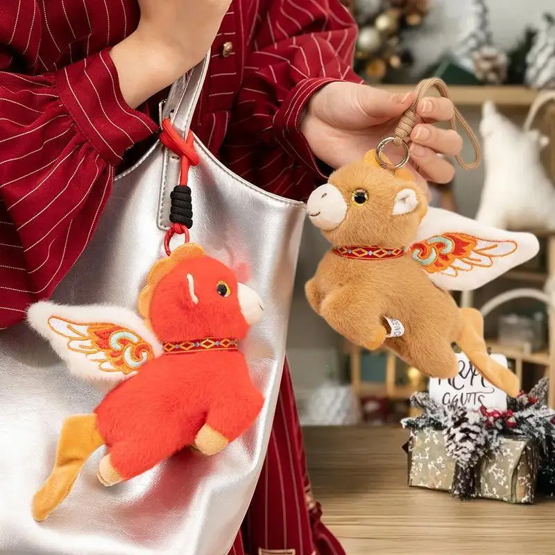 Kawaii الكرتون تحلق المهر المفاتيح أفخم الحصان العام التميمة دمية قلادة ظهره معلقة حلية لطيف السنة الجديدة هدايا الحفلات #2