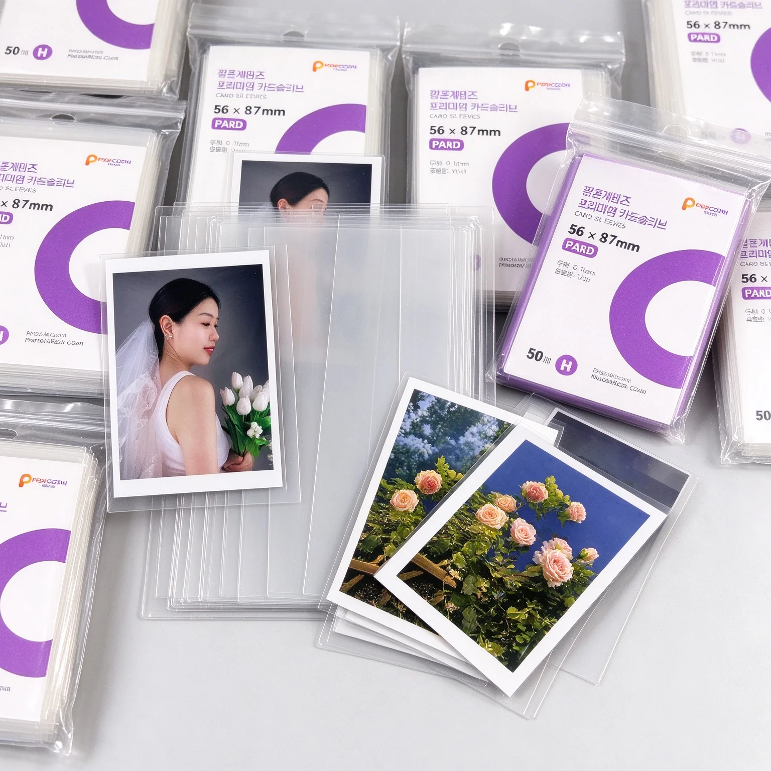 50Pcs 80x120mm Hard Card Sleeves Thick Trading Card Protectors Acid-Free PVC-Free 0.10mm Clear Anti-Bend for Oversized Cards