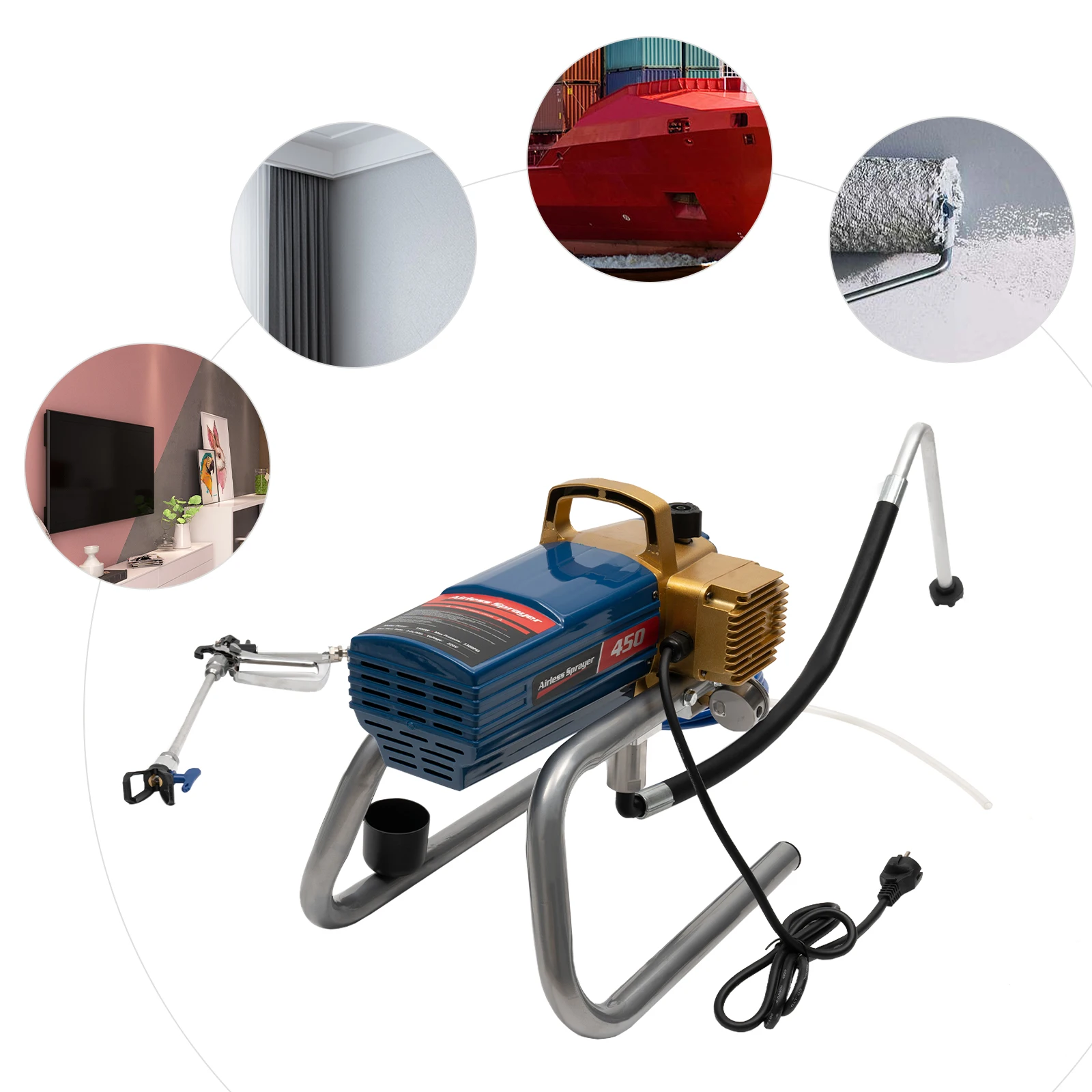 1500W Airless Spraying Machine for Furniture and Interior Walls Waterproof Paint Sprayer