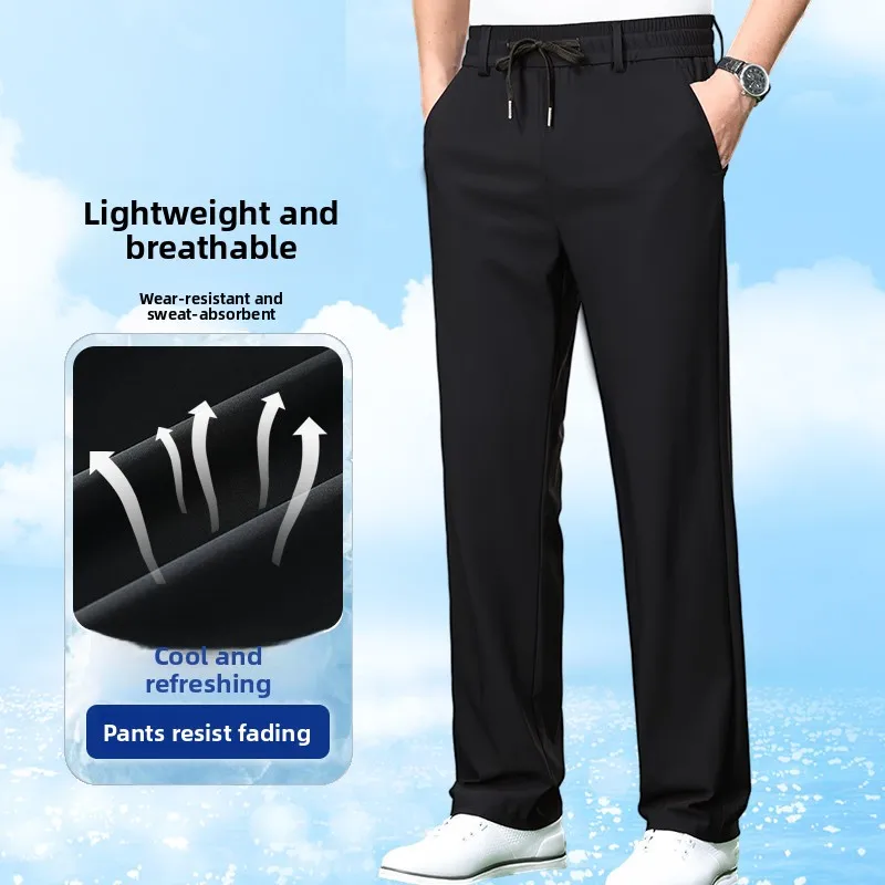 Plones de trabajo sueltos para hombre, ropa de sitio de construcción transpirable de secado rápido de seda helada, pl...