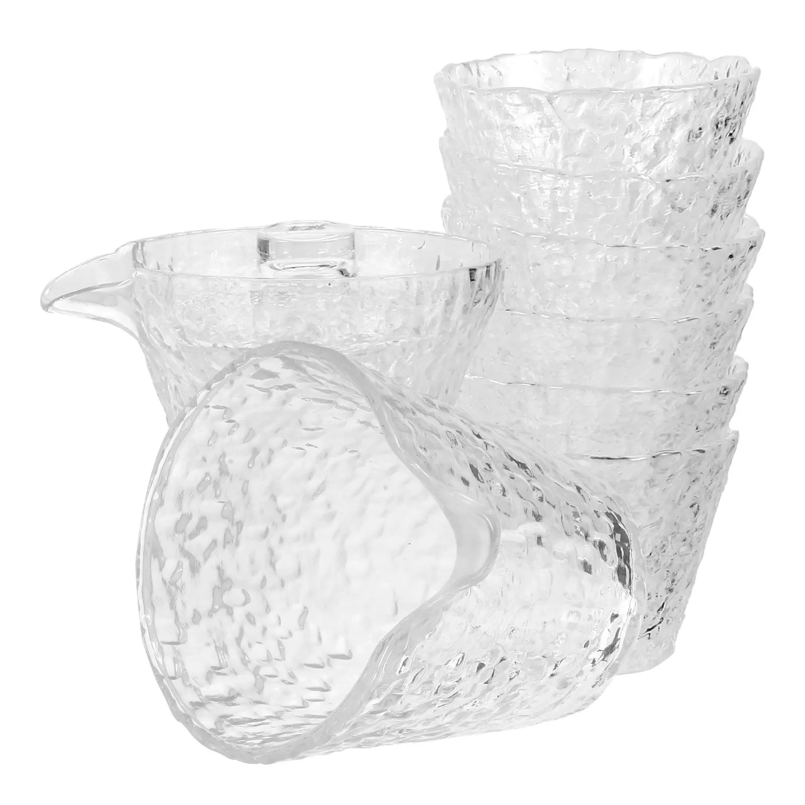 

Набор для чаепития в китайском стиле: термостойкие, взрывобезопасные стеклянные чашки для заваривания чая, элегантный прозрачный домашний чайный сервиз