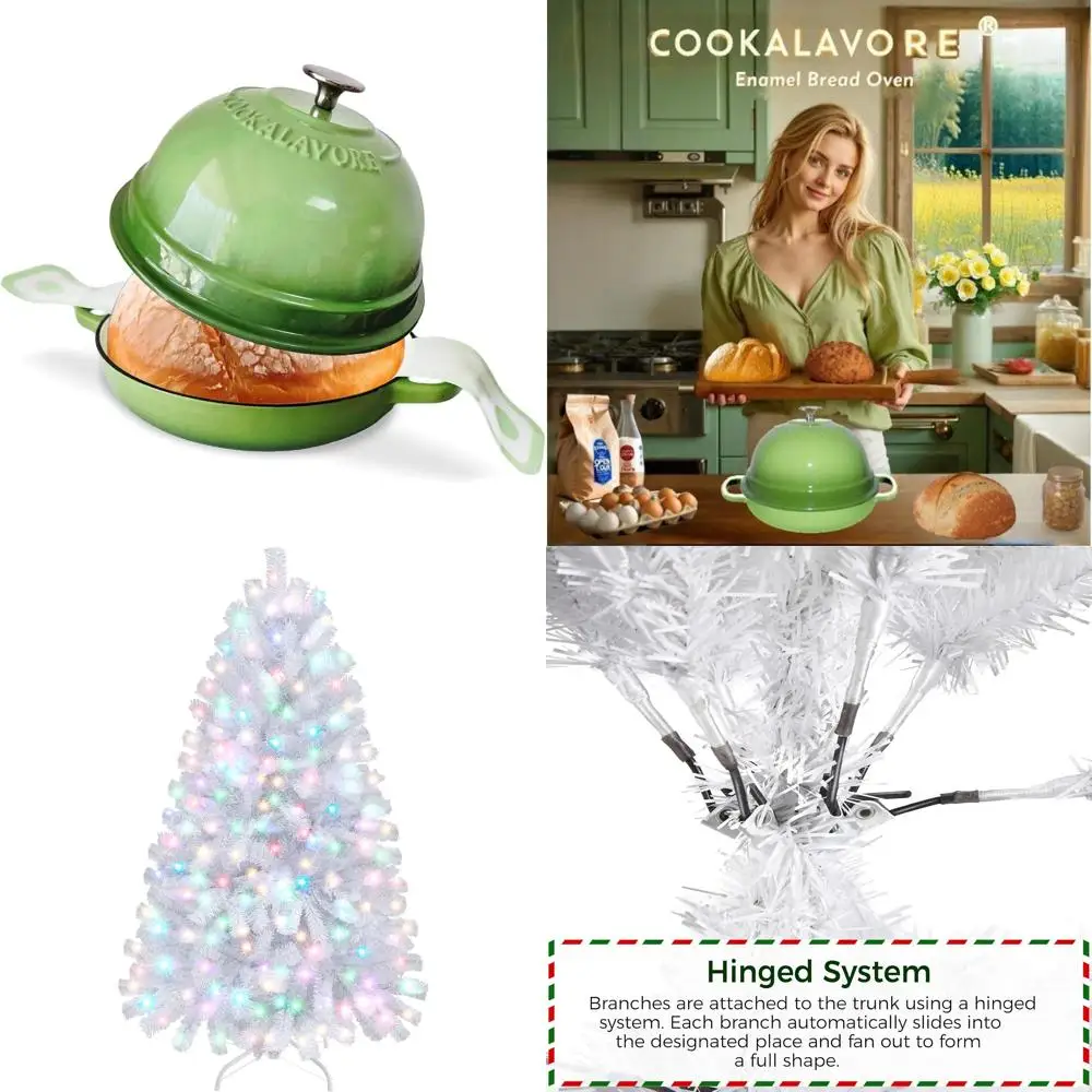 

Enamel Dutch Oven for Sourdough Bread Baking, 6-Quart Capacity, 10.5-Inch Bread Pan with Lid, Perfect for Homemade Bread, Green