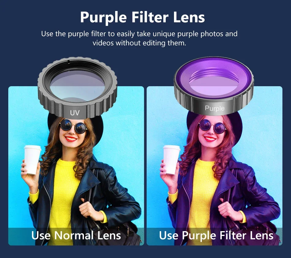 كاميرا CERASTES Action 5K 4K 60FPS EIS عدسة قابلة للتبديل 48 ميجابكسل تكبير كاميرا مثبت إلكتروني كاميرا عمل WiFi لمدونة الفيديو