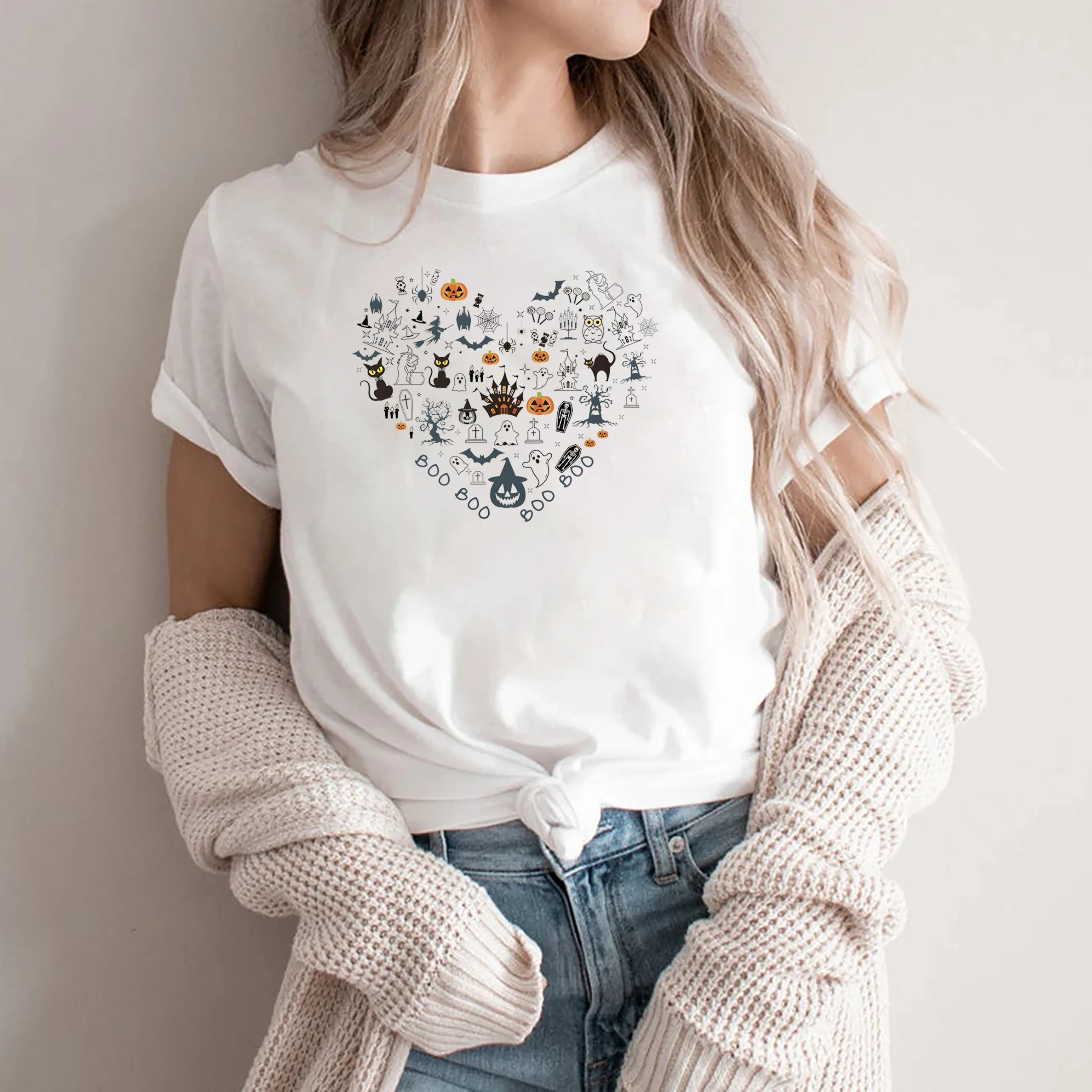 

Cute Halloween doodles t-shirt Halloween little things shirt cute Halloween t-shirt witch t-shirt autumn clothing halloween GiFT