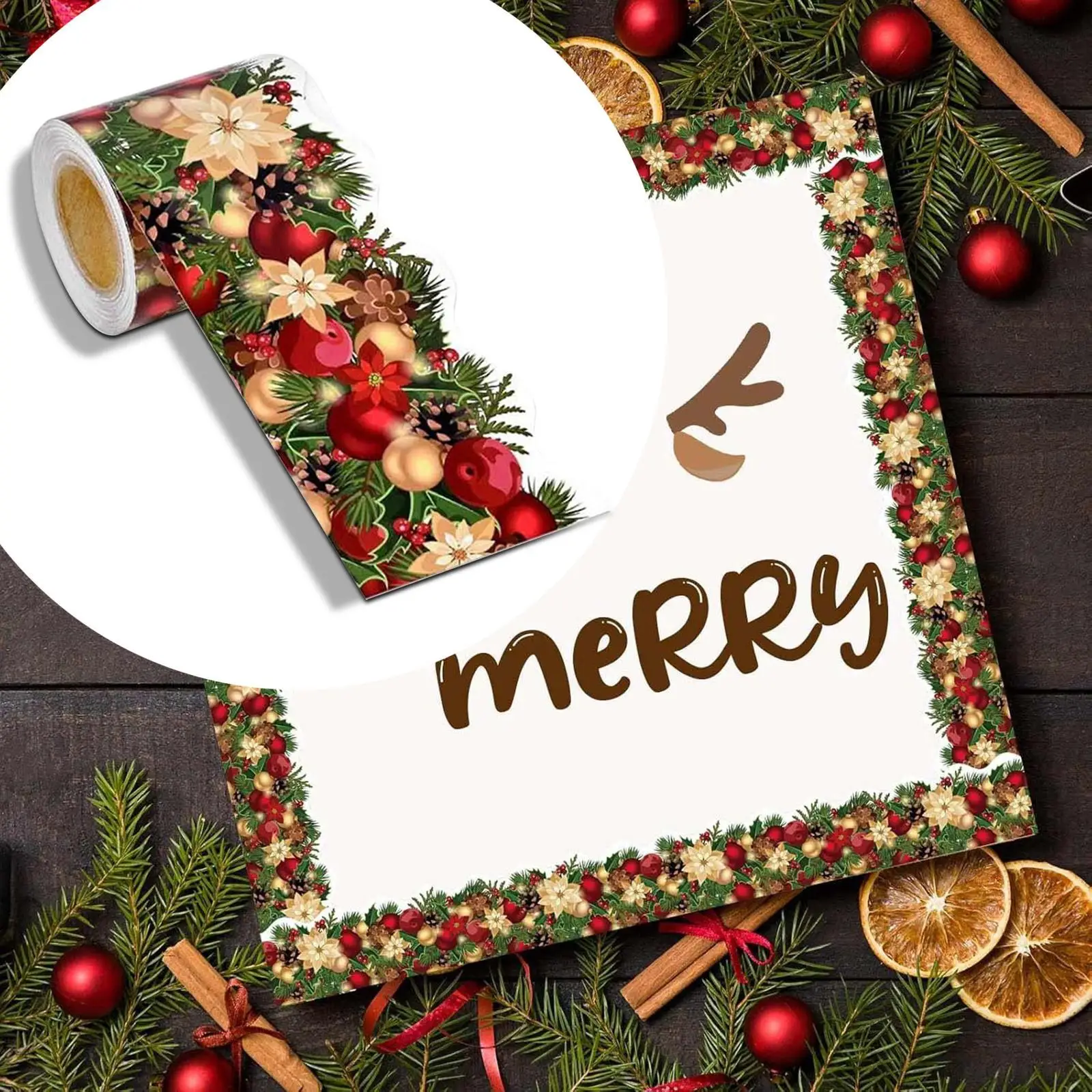 Christmas Bulletin Board Sticker Self Adhesion Sticker Party Paper Sticker Home Sticker Label for Scrapbook Window Birthday