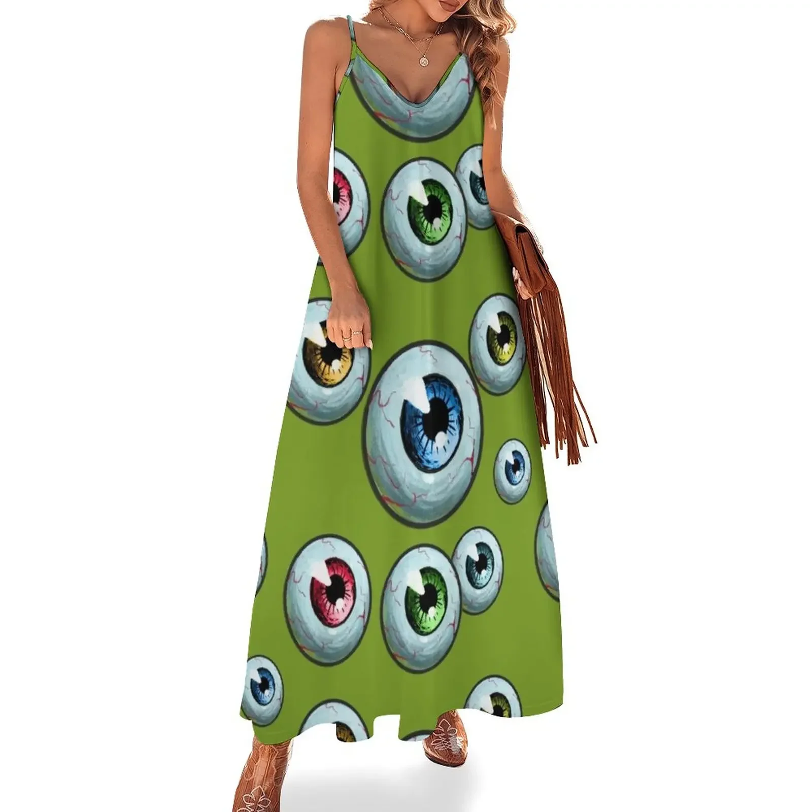 

Eyeball Sleeveless Dress Woman dresses womens dress wedding dresses for woman