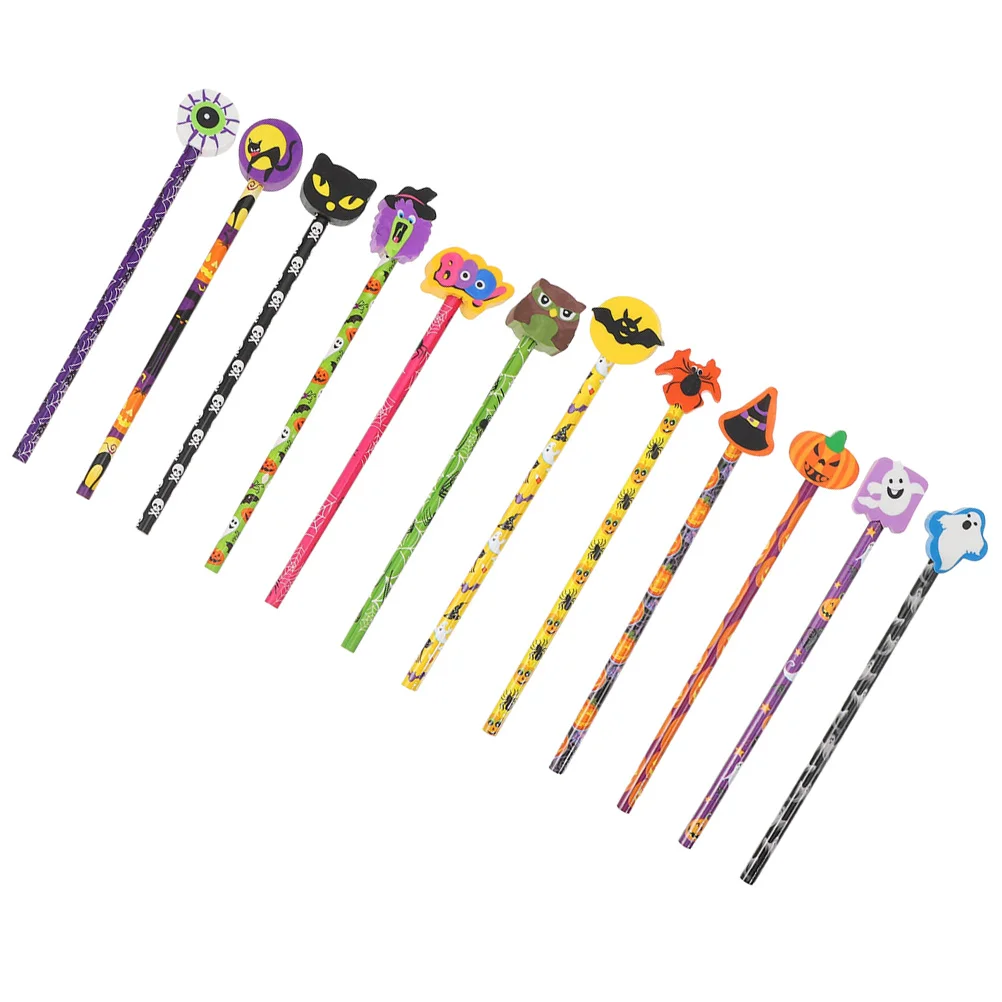 

Halloween Pencil Pencils for Kids School Writing Adorable Erasers Convenient Party Gifts Colorful Painting with Colored