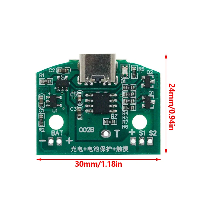 1 pz tipo-C circuito lampada da tavolo ricarica USB tre ingranaggi dimmer continuo led touch piccolo modulo di controllo lampada notturna