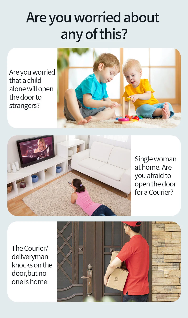 WiFi Smart Doorbell Camera With PIR Monitoring, Waterproof 1080P HD Chime For Home Security With Motion Detection