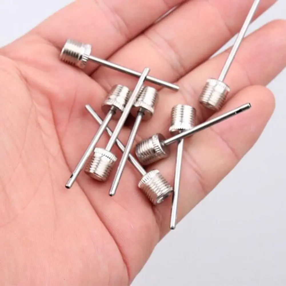 Metal 10Pcs Standard Needles Ball for Footballs Portable Inflating Pins Air Pump for Footballs