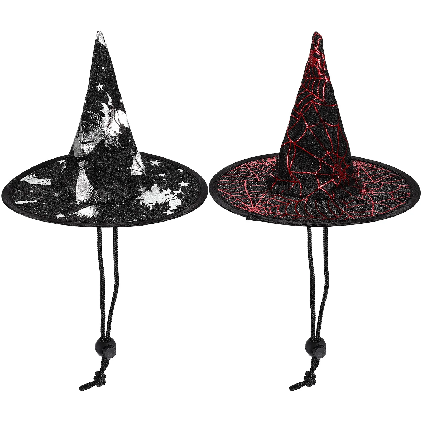 

2Pcs Halloween Pet Witch Hat Comfortable Decorative Pet Party Caps Costume Headdress Cat Hats Cat Party Hat Halloween