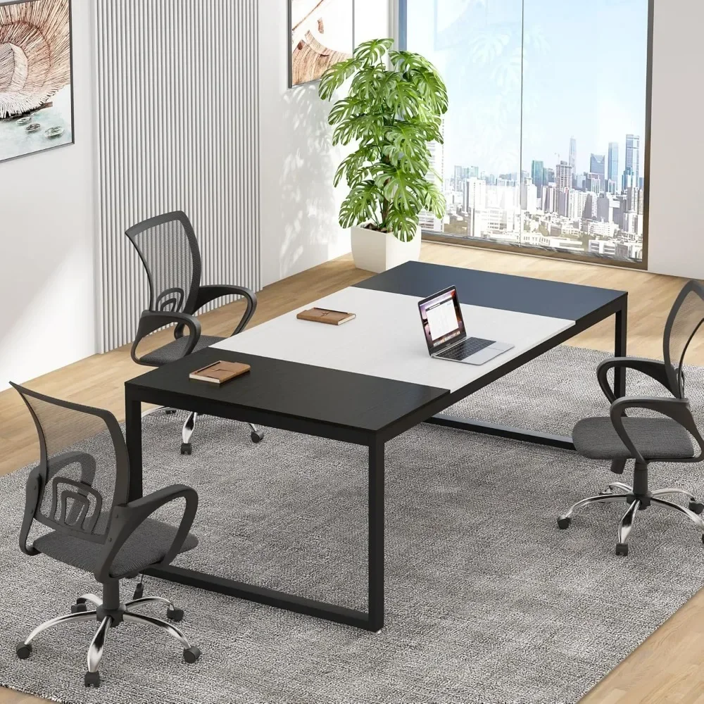 6FT Conference Table, Modern Seminar Boardroom Tables for Office, 70.86"L X 35.43 W X 29.52"H Rectangle Shaped Conference Table