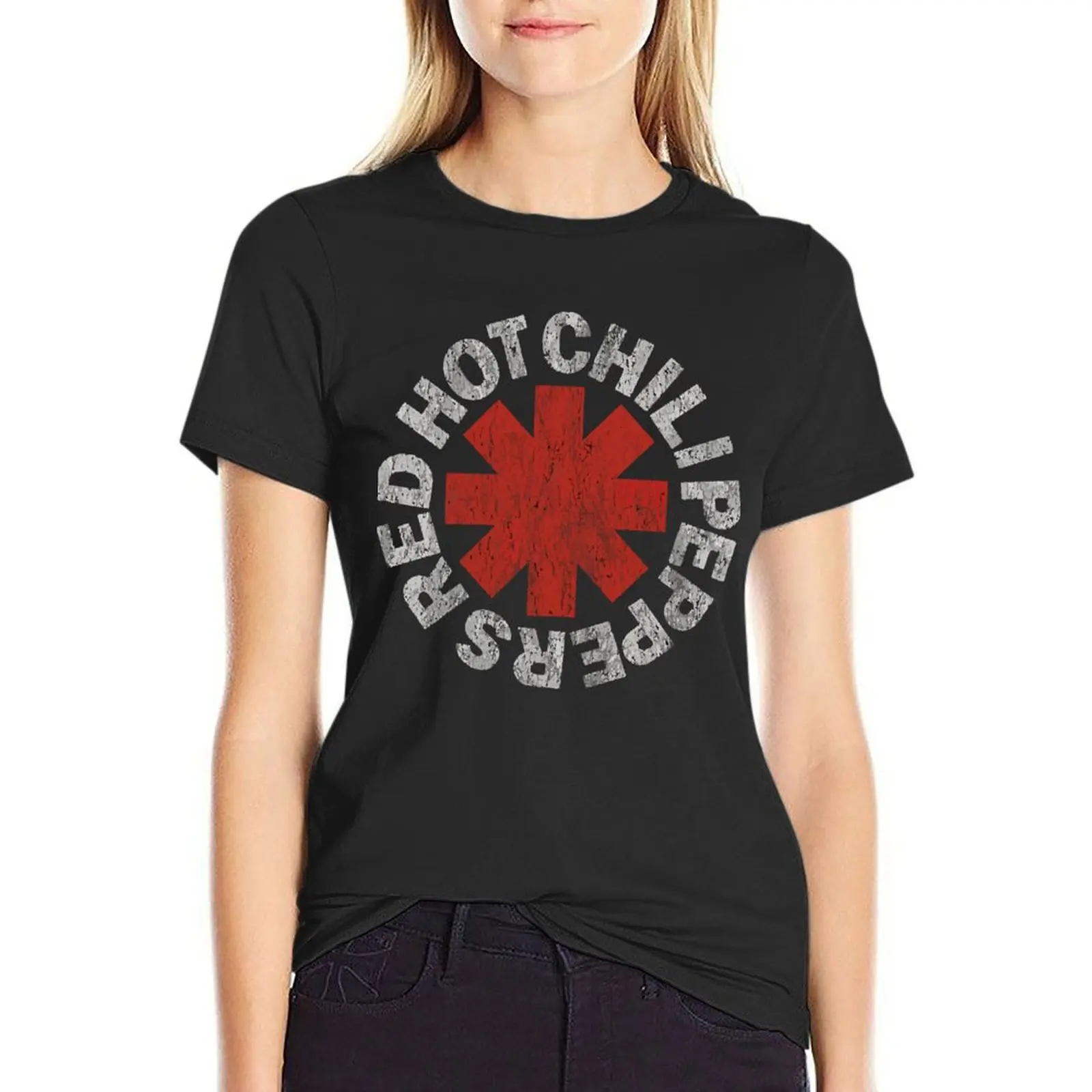 

Red Hot Chill Peppers T-shirt Blouse vintage clothes graphics tops for Women