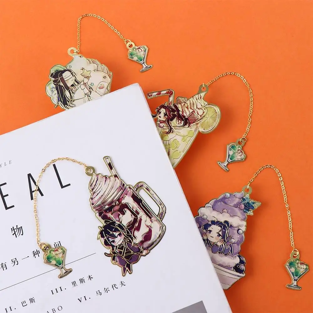 

Gift Wei Wuxian Grandmaster of Demonic Lan Wangji Metal Pagination Mark Book Markers Mo Dao Zu Shi Bookmark Hollow Bookmark