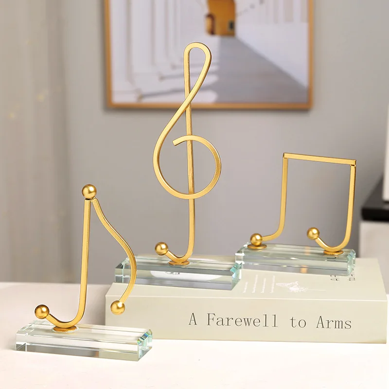 Luxury Music Note Decor Creative Mini Model for Living Room TV Cabinet Office Desk Showroom Decoration